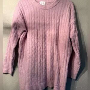 Hippie Rose Soft Lilac Cable Knit Sweater